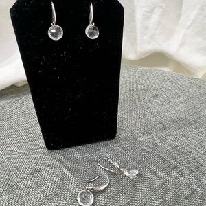 Pandora Sterling Silver Very trendy earrings Cute 100% AAA New Zealand zircon☑️